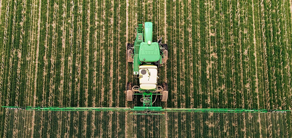 In a field in western Kentucky, a machine sprays cover crops to prepare for planting season. NASA scientists are looking to space-based tools to help forecast fast, stealthy droughts responsible for severe agricultural losses in recent years.